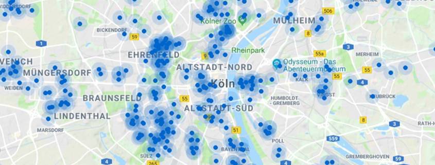 ZEIT & WERT Immobilien Immobilienmakler Köln verkaufte Immobilien Referenzmap