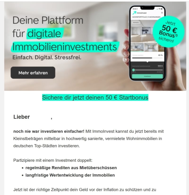 ImmobilienScout24 Investment